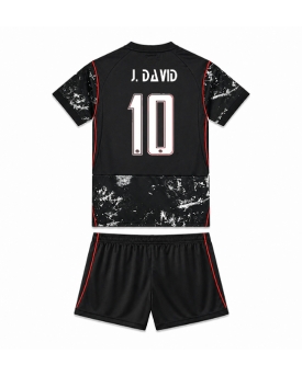 Billige Fotballdrakt Canada Jonathan David #10 Replika Bortedraktsett Barn VM 2026 Kortermet (med bukser)